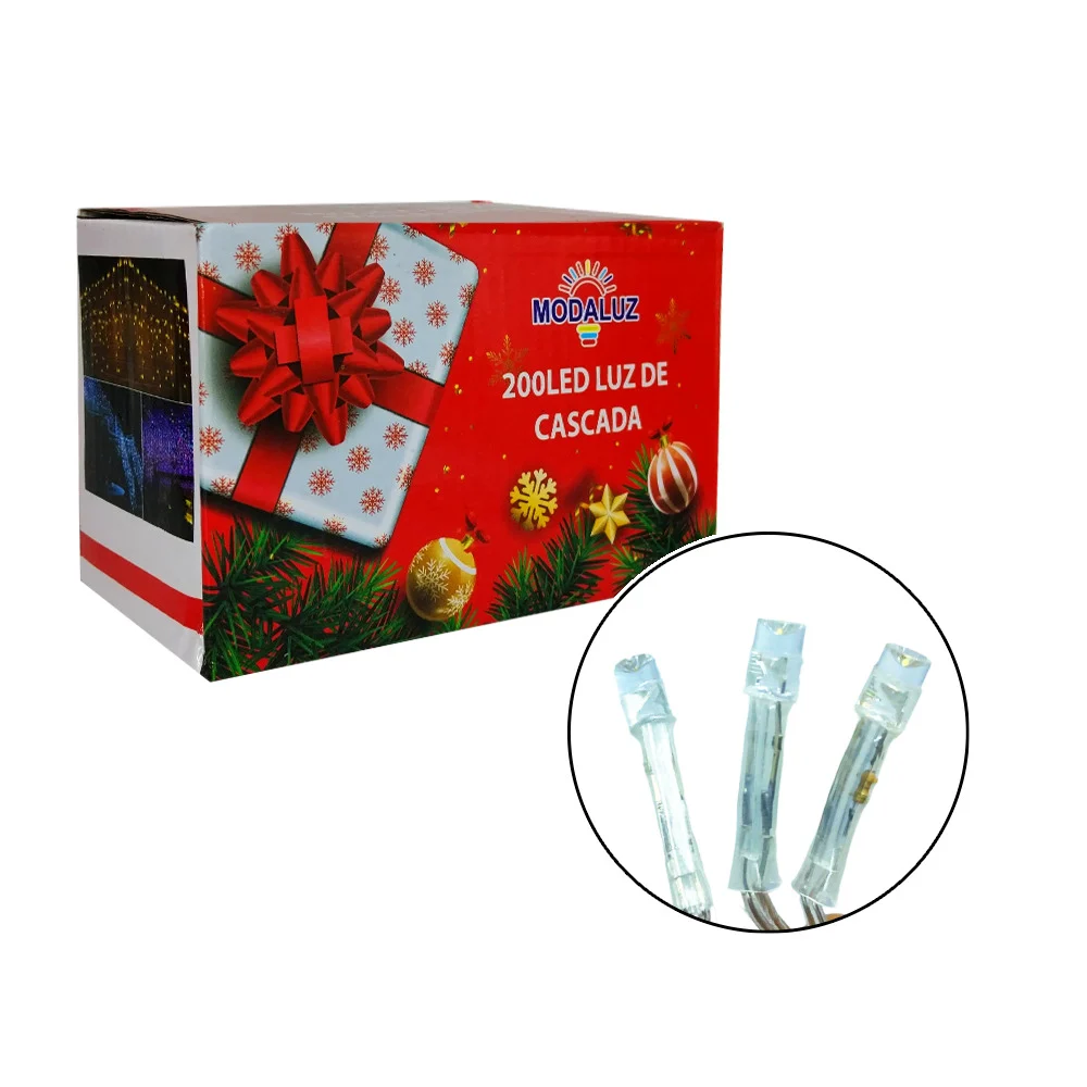 Serie de luces cálidas 200 led en cascada moda luz / dml8176