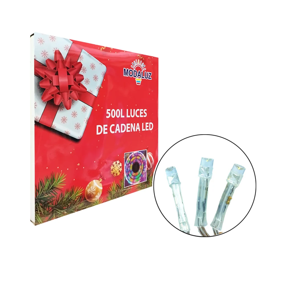 Serie de 500l luces led de cadena lineal con luz rgb para decoración navideña / moda luz / dml8199