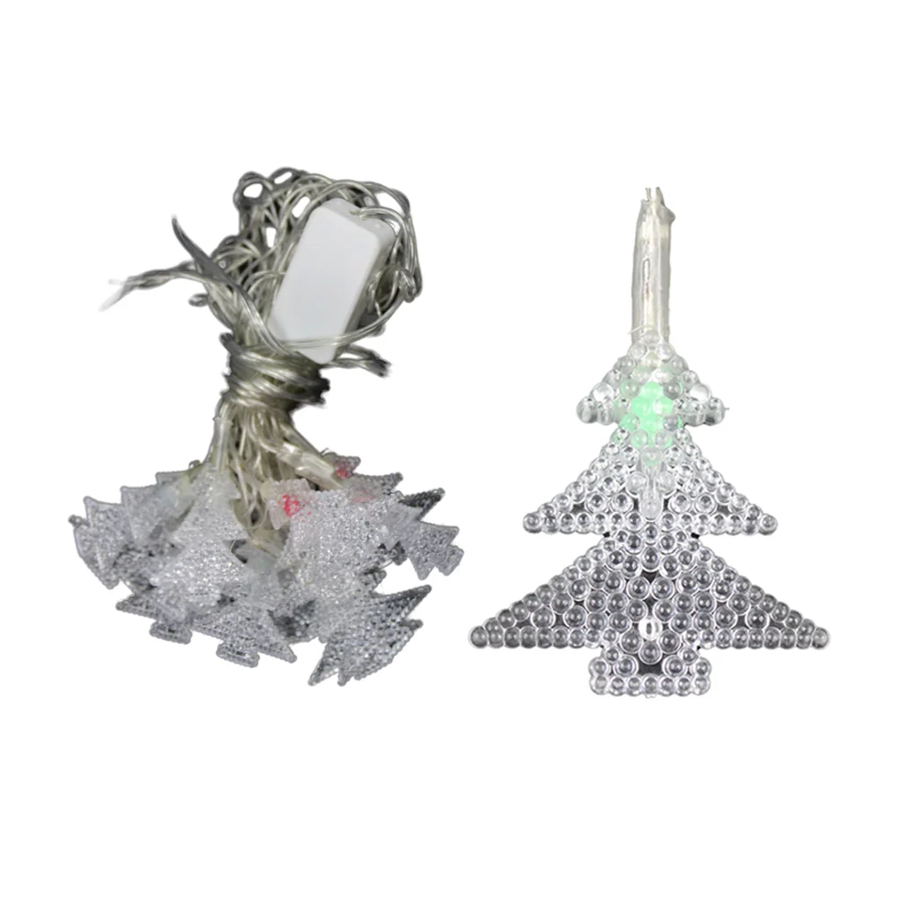 Serie de luces navideña multicolor con figuras árboles de navidad / dml8269