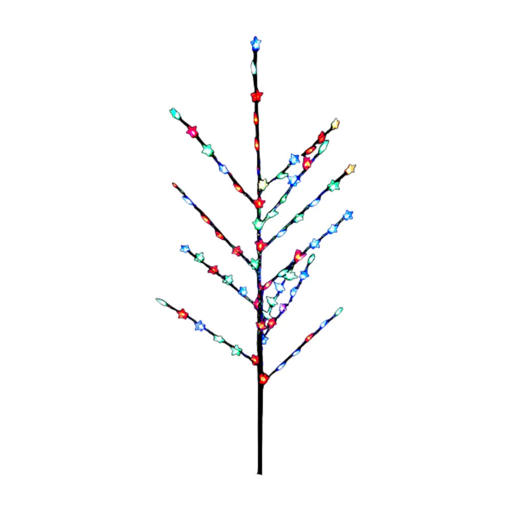 Árbol de navidad seco para decoración, con luces led rgb en forma de estrellas, 145cm / dml8726