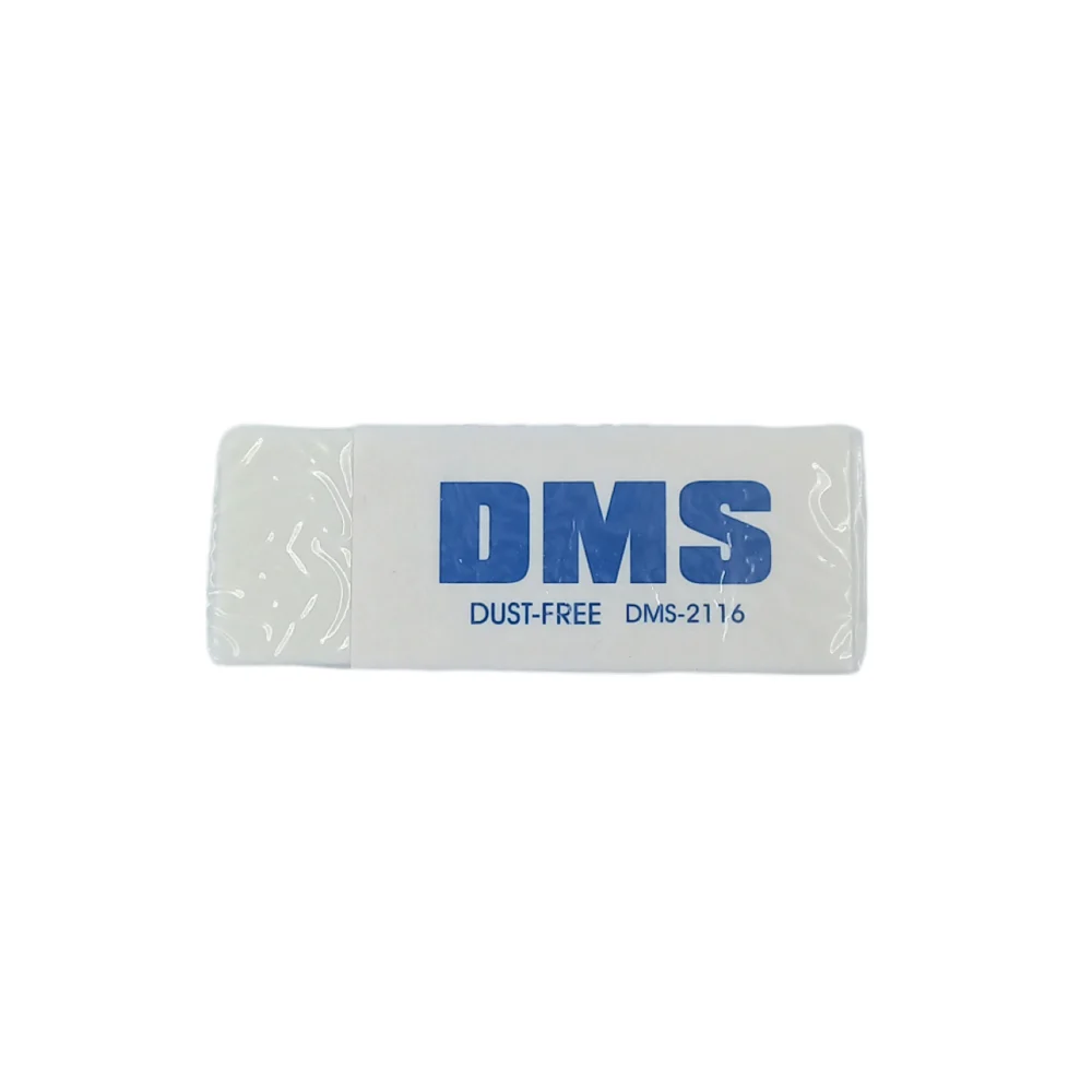 1pza Borrador rectangular blanco de goma suave dms / dust-free / daimarse