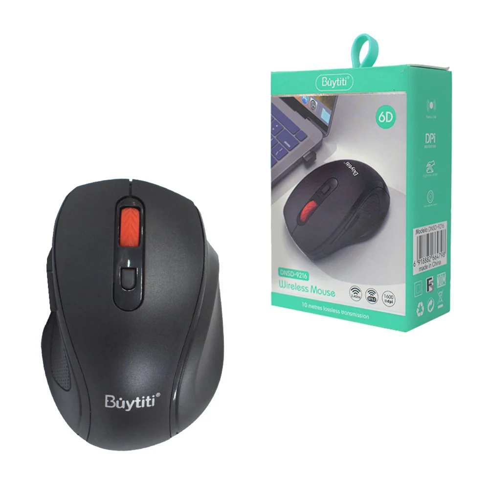 Mouse inalámbrico bluetooth buytiti, 2.4ghz, 1600dpi / dnsd-9216