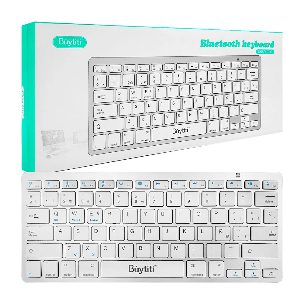 Teclado inalámbrico bluetooth buytiti con función de baterías / bluetooth keyboard / dnsd-9310