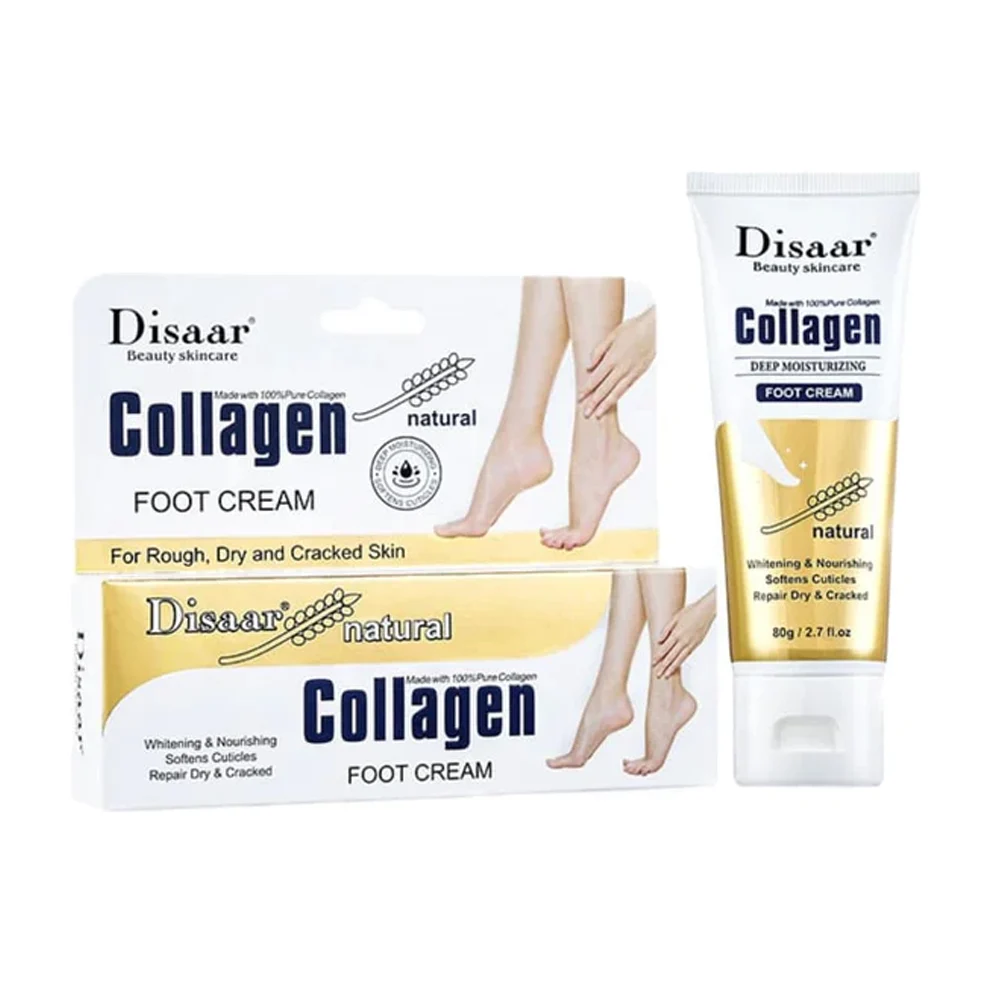 Crema hidratante con extracto de colágeno para pies, 80g / disaar / c536