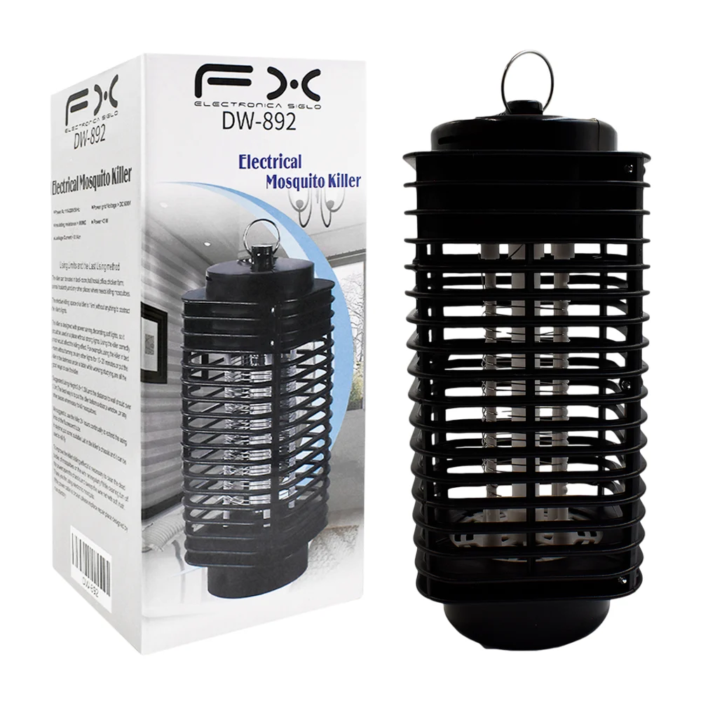 Lámpara uv led grande mata mosquitos con consumo de 5w y anillo para colgar, 600v / dw-892 / electrical mosquito killer