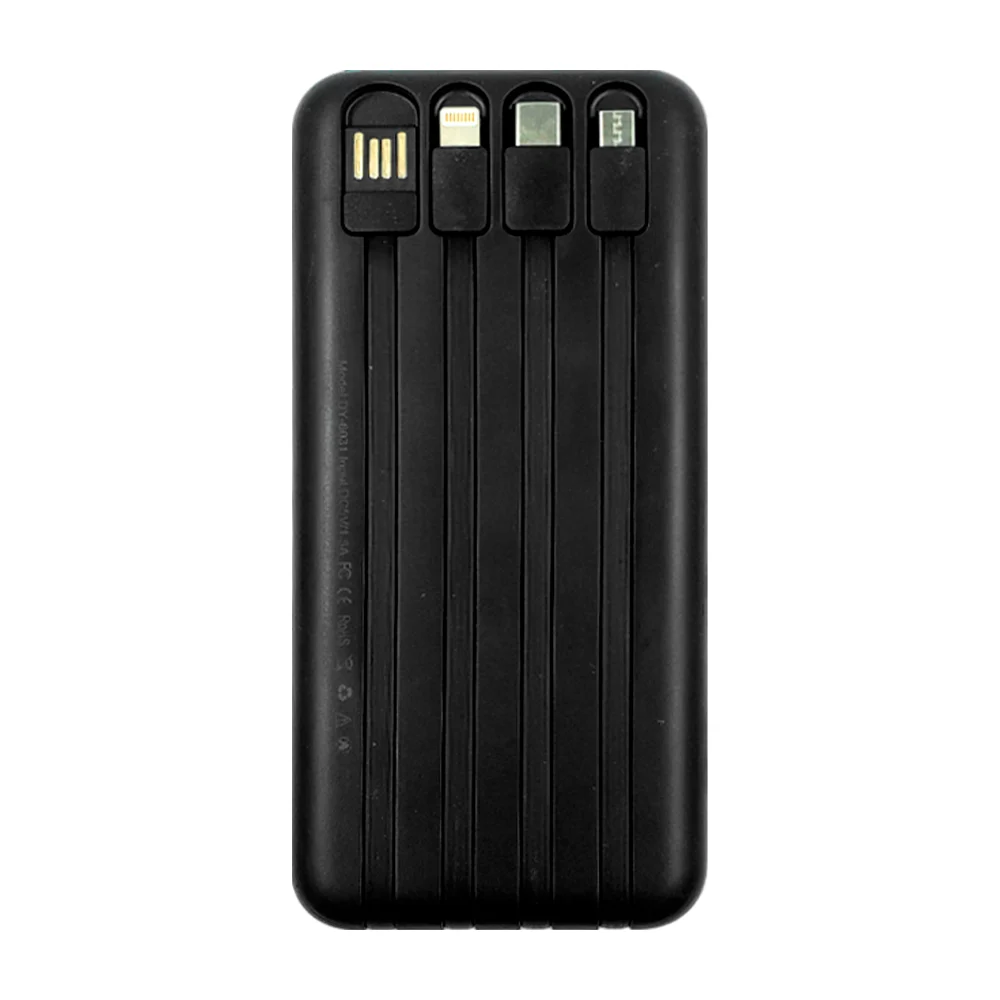 Power bank / batería portátil con puerto usb, puerto tipo c, cable usb, v8, tipo c, lightning, pantalla digital, lámpara y capacidad de 10000mah, variedad de colores / kingsmart / dy-8031