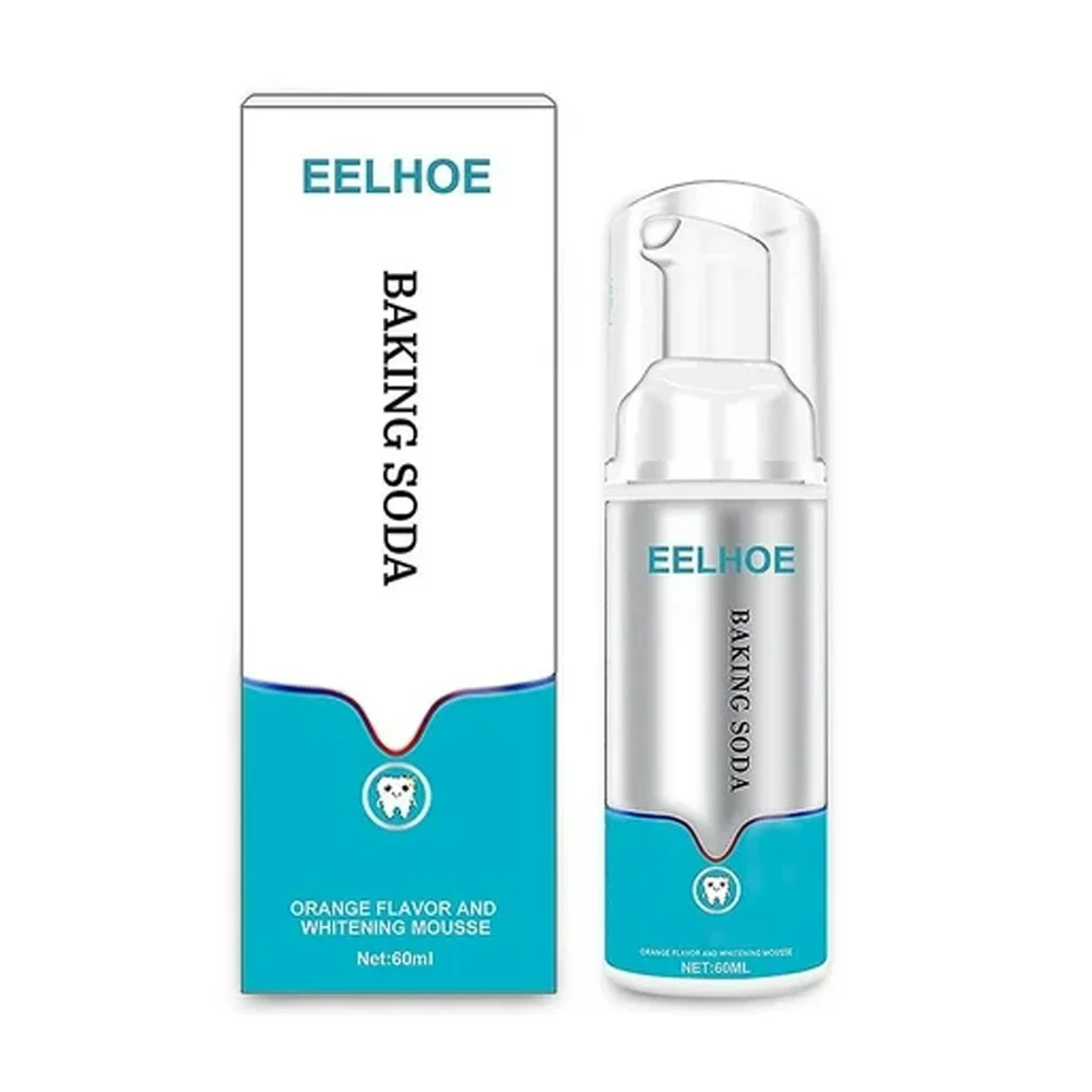 Mousse espuma dental blanqueadora con sabor a naranja, 60ml / baking soda / eelhoe / dh121-f