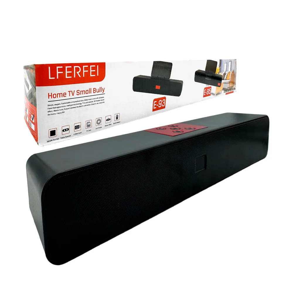 Bocina de escritorio bicolor rectangular con botones de encendido, volumen, reproductor y entradas v8, usb, auxiliar, sd, variedad de colores / lferfei / desktop speakers / c08