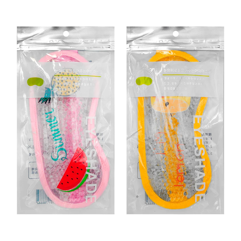 1pza Antifaz relajante de plástico con bolitas de gel encapsuladas, variedad de colores / eyeshade / 788882