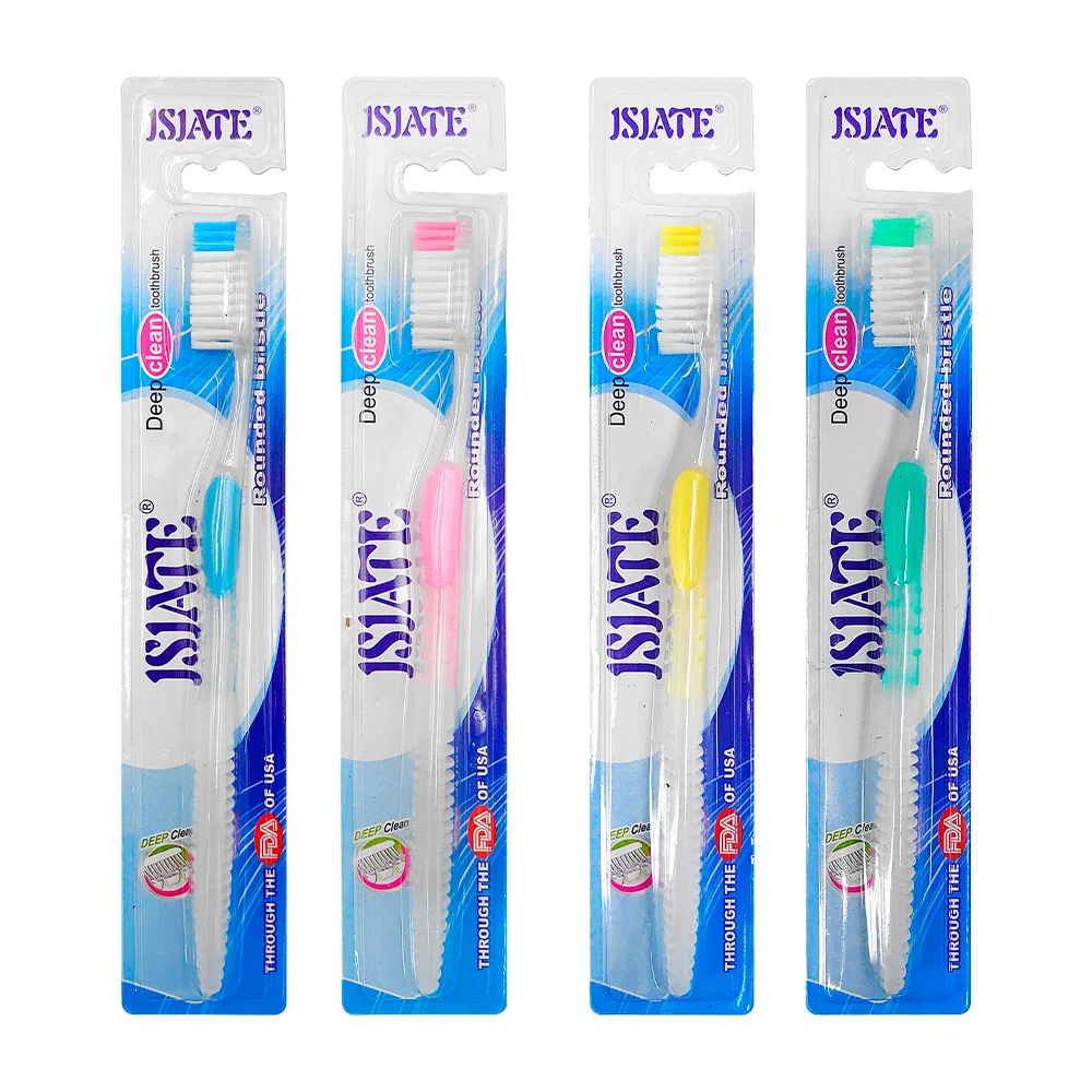 1pza Cepillo de dientes para adultos, con mango de plástico, variedad de colores / jsjate / 536034