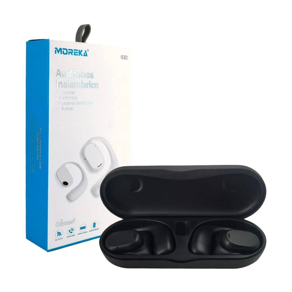 Audífonos deportivos inalámbricos bluetooth con estuche de carga e indicador de batería, variedad de colores / e307