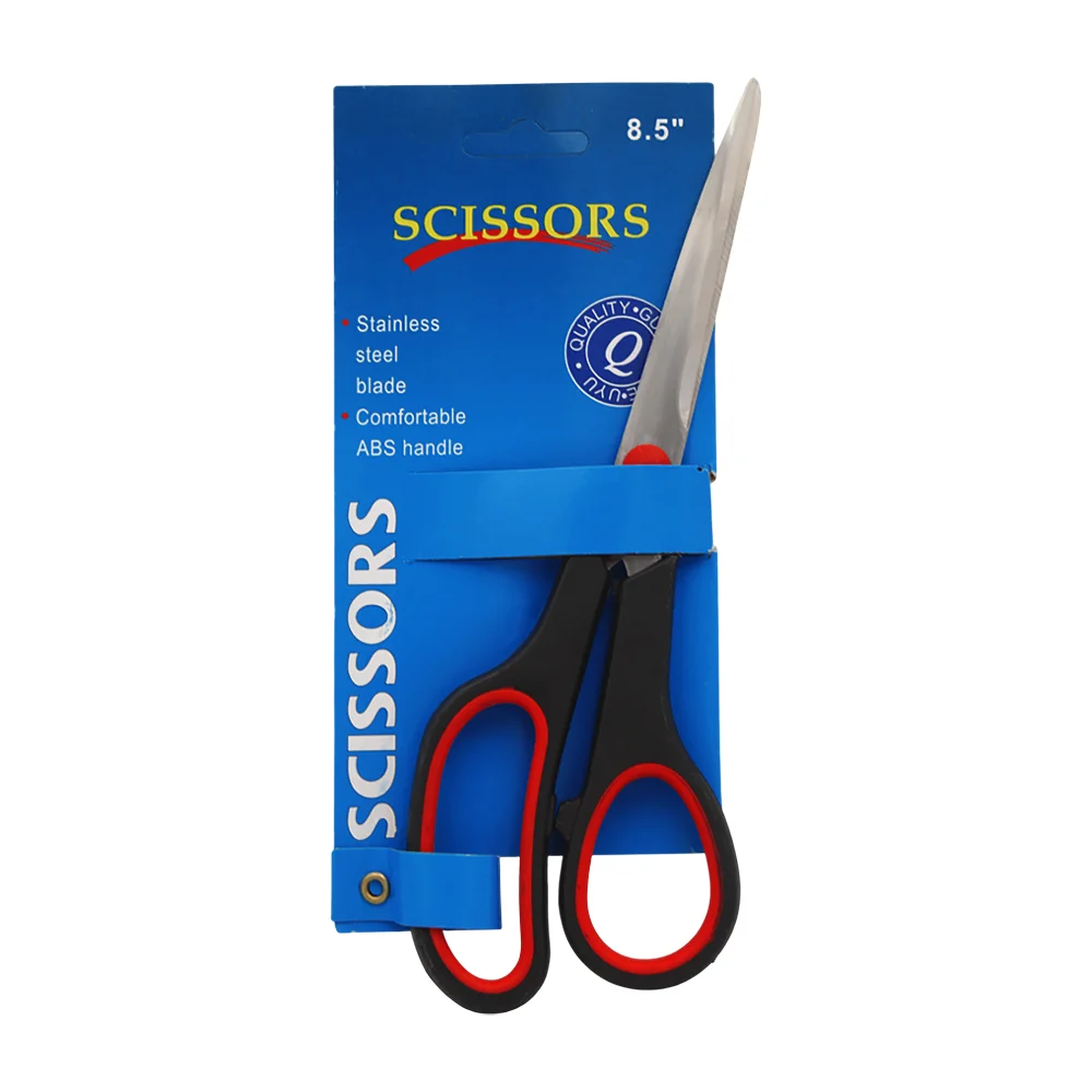 1pza Tijeras metálicas con mango de plástico bicolor y medida de 8.5 pulgadas, variedad de usos / scissors / e3204