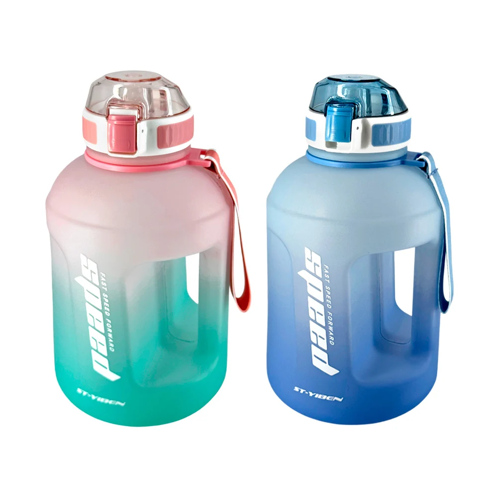 Botella cilíndrica bicolor de 1.5l, con tapa plegable y asa manual, variedad de colores / paads / st-yiben