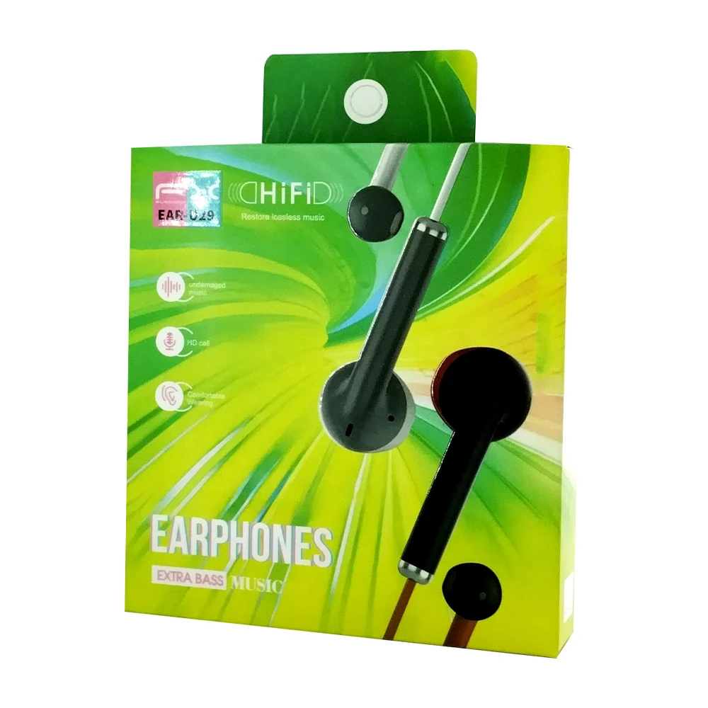 Audífonos alámbricos manos libres en tonos bicolor, variedad de colores / hifi / ear-u29