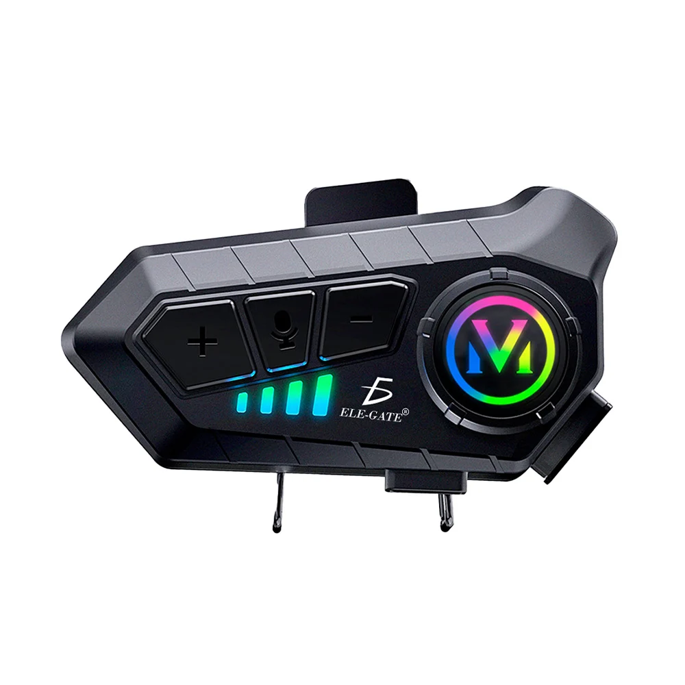 Audífono de comunicación con bluetooth y 2 tipos de micrófonos para motocicleta