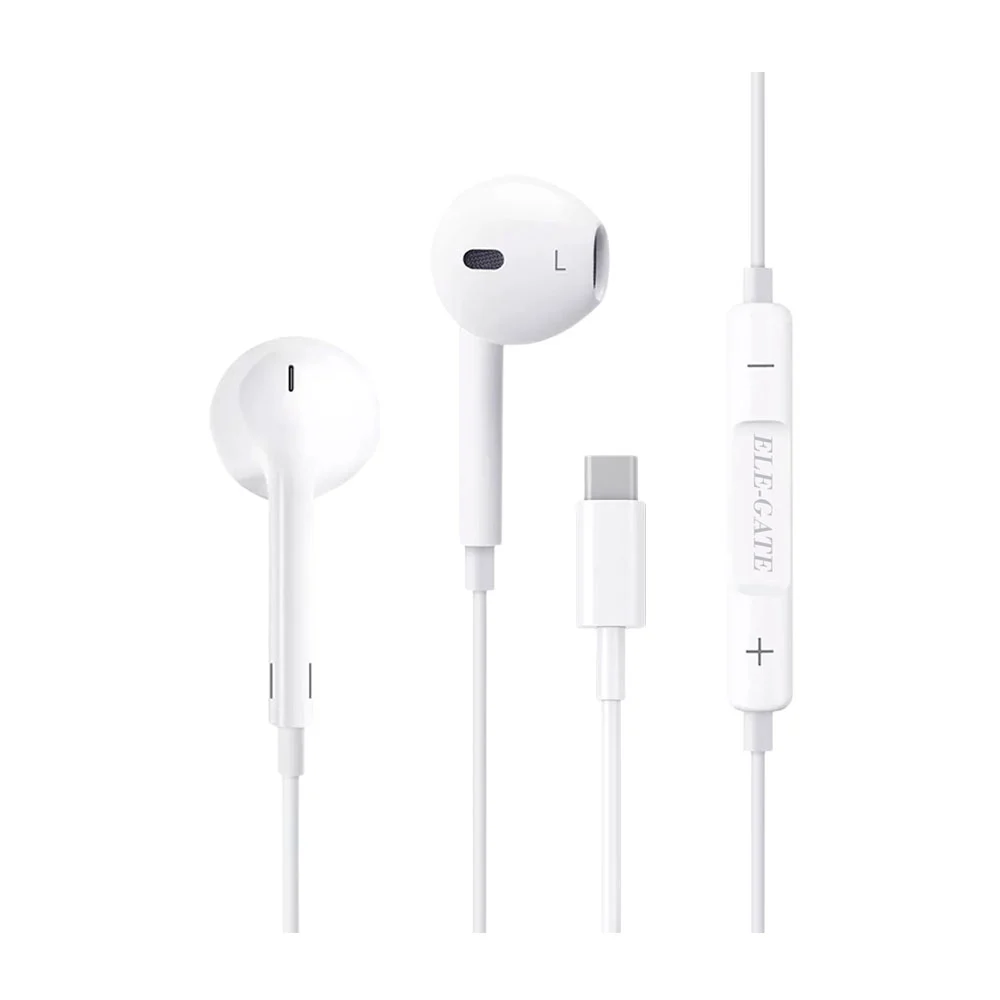 Audífonos alámbricos tipo earphones con entrada tipo c y control de volumen / ear.bt.50