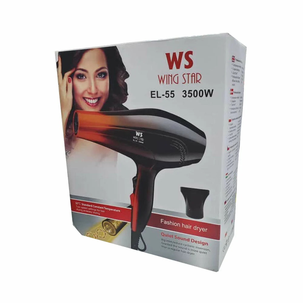 Secadora wing star de 3 velocidades con consumo de 3500 watts, variedad de colores / el-55