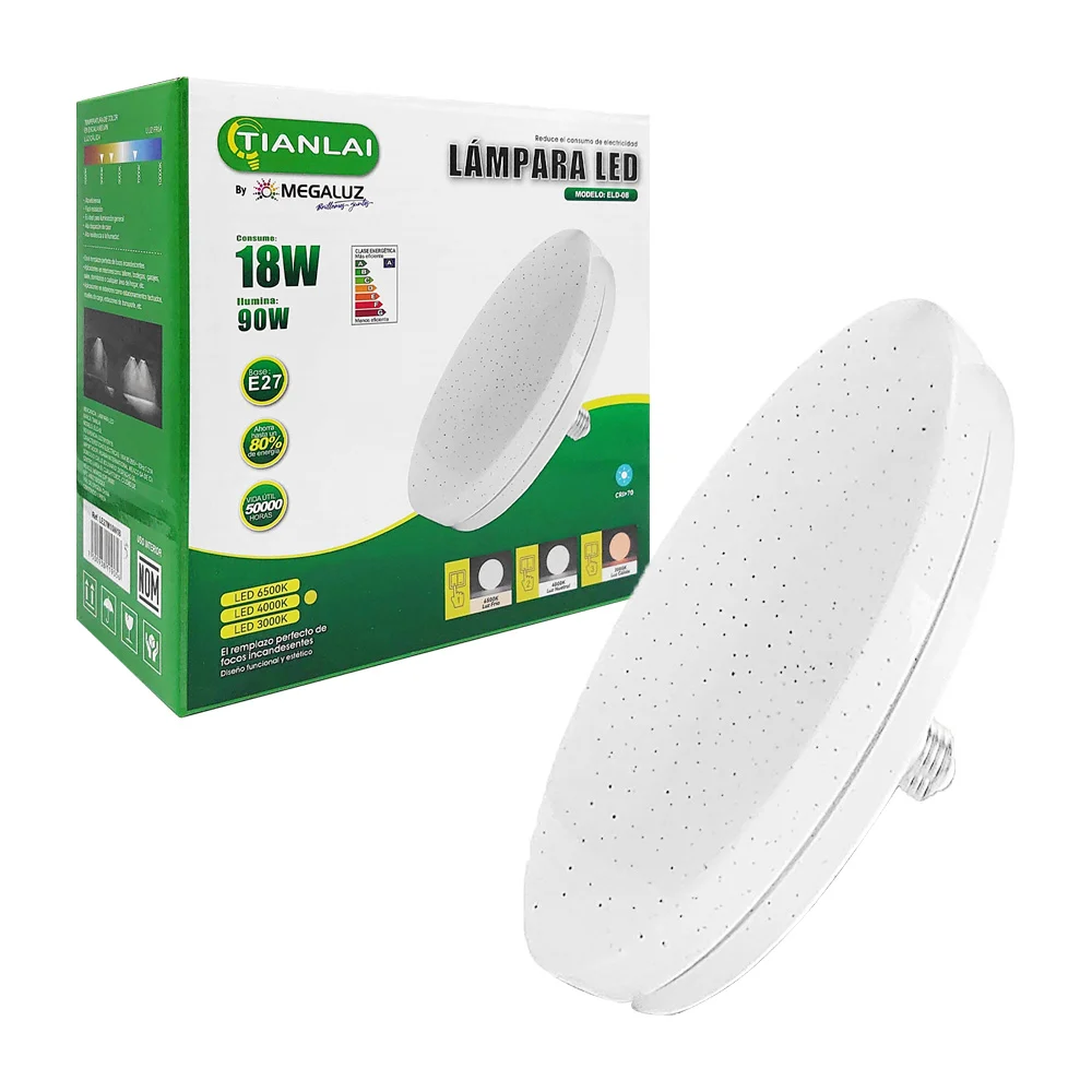 Foco tipo plafón tianlai con 3 tonalidades de luz intercambiable / le27m10w18