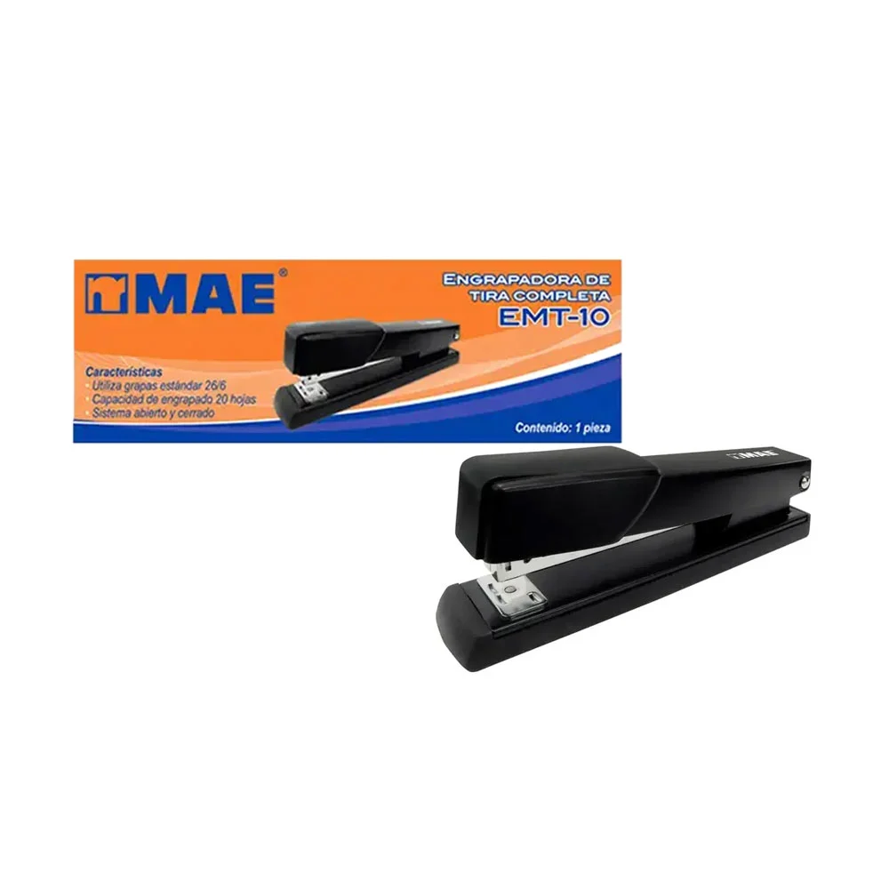 Engrapadora metálica grande con tira completa satinada / emt-10s
