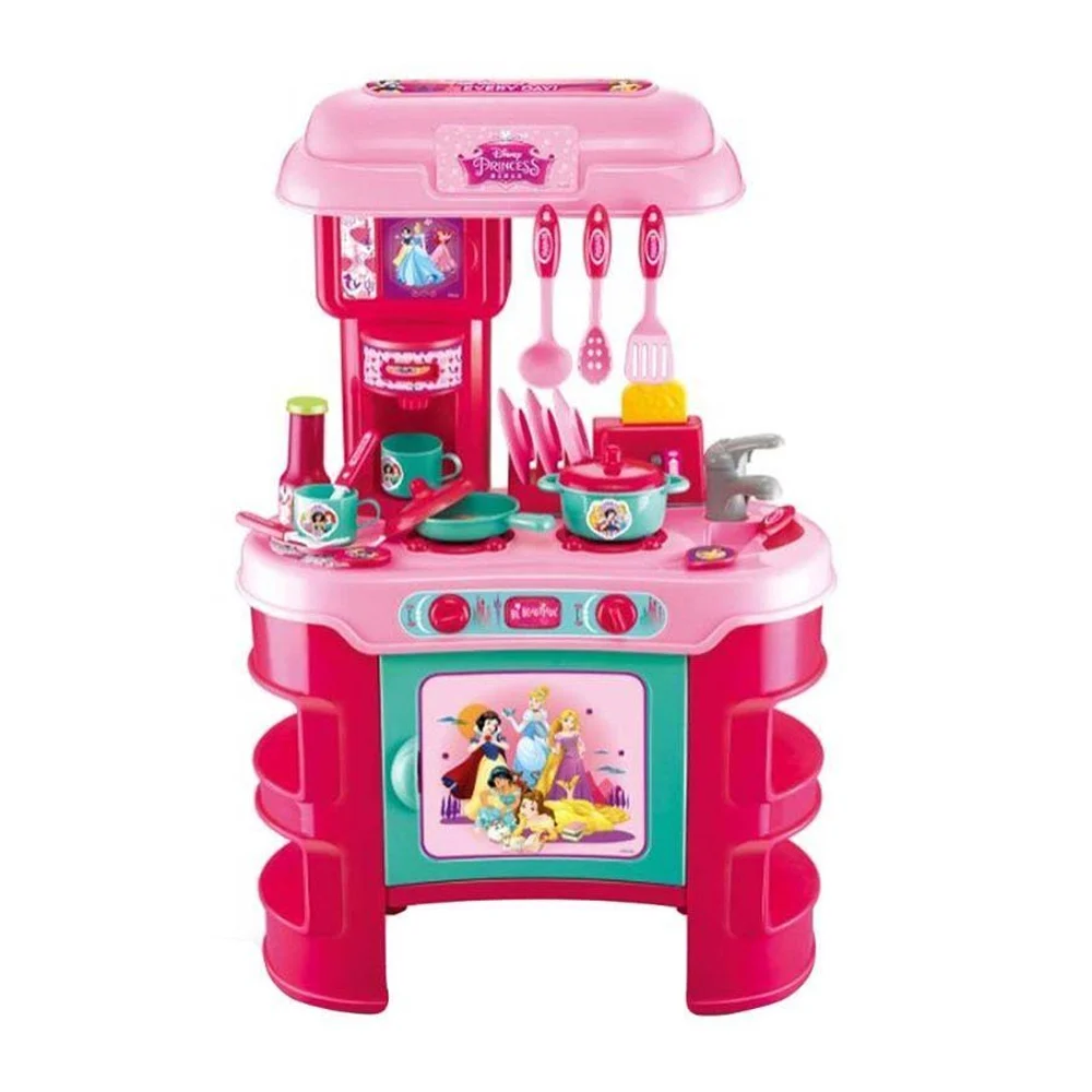 Cocina de juguete montable con diseño de las princesas de Disney, accesorios y horno con luz y sonido / Disney princess Deluxe kitchen 69x45.5x26.5cm / eods008-908