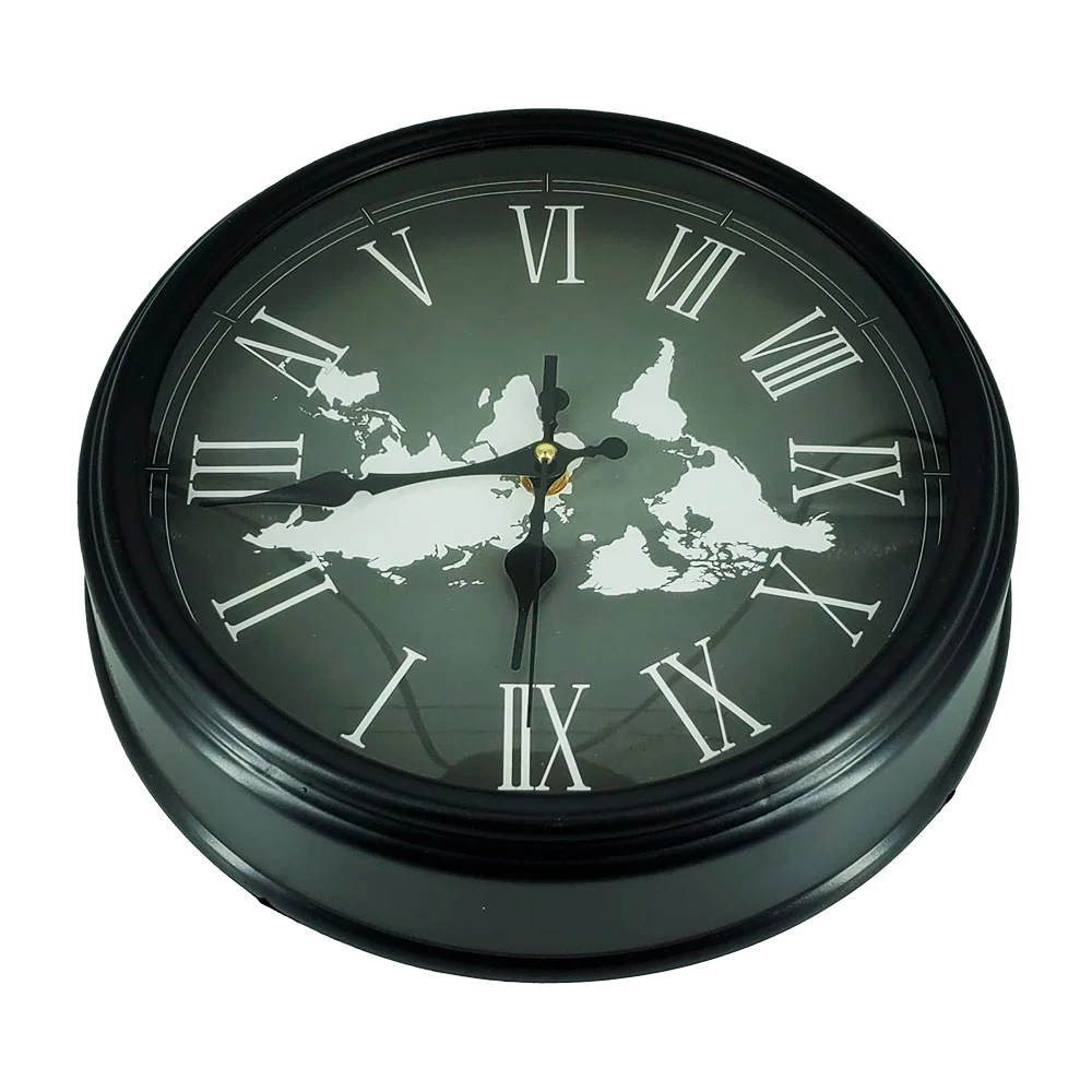 Reloj redondo de 23.5cm con manecillas y diseño de mapa para pared / ep31160