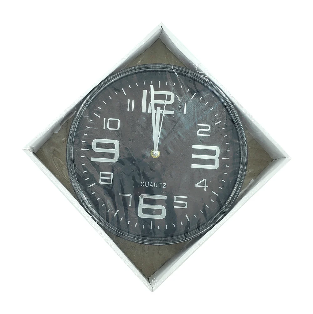 Reloj redondo con fondo color negro mate para pared, 24cm / quartz