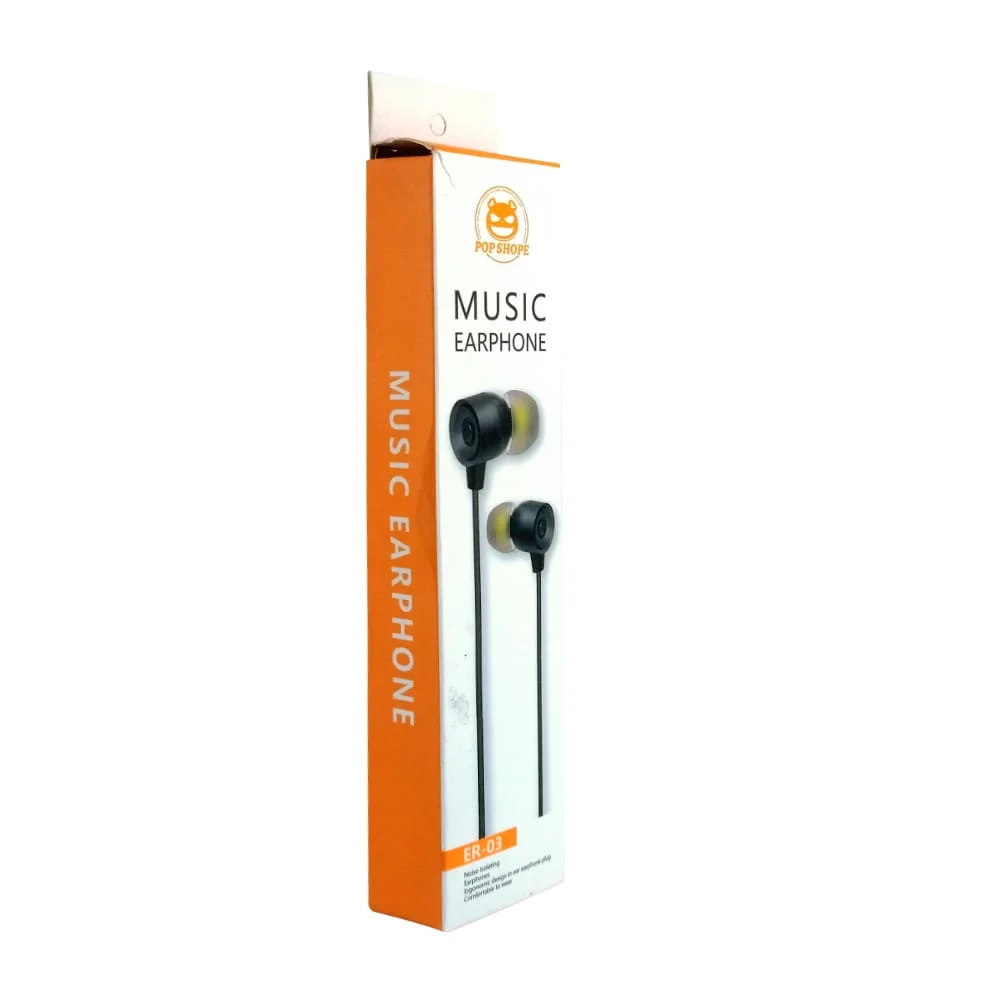 Audífonos alámbricos con entrada auxiliar 3.5mm, variedad de colores / music earphone / er-03