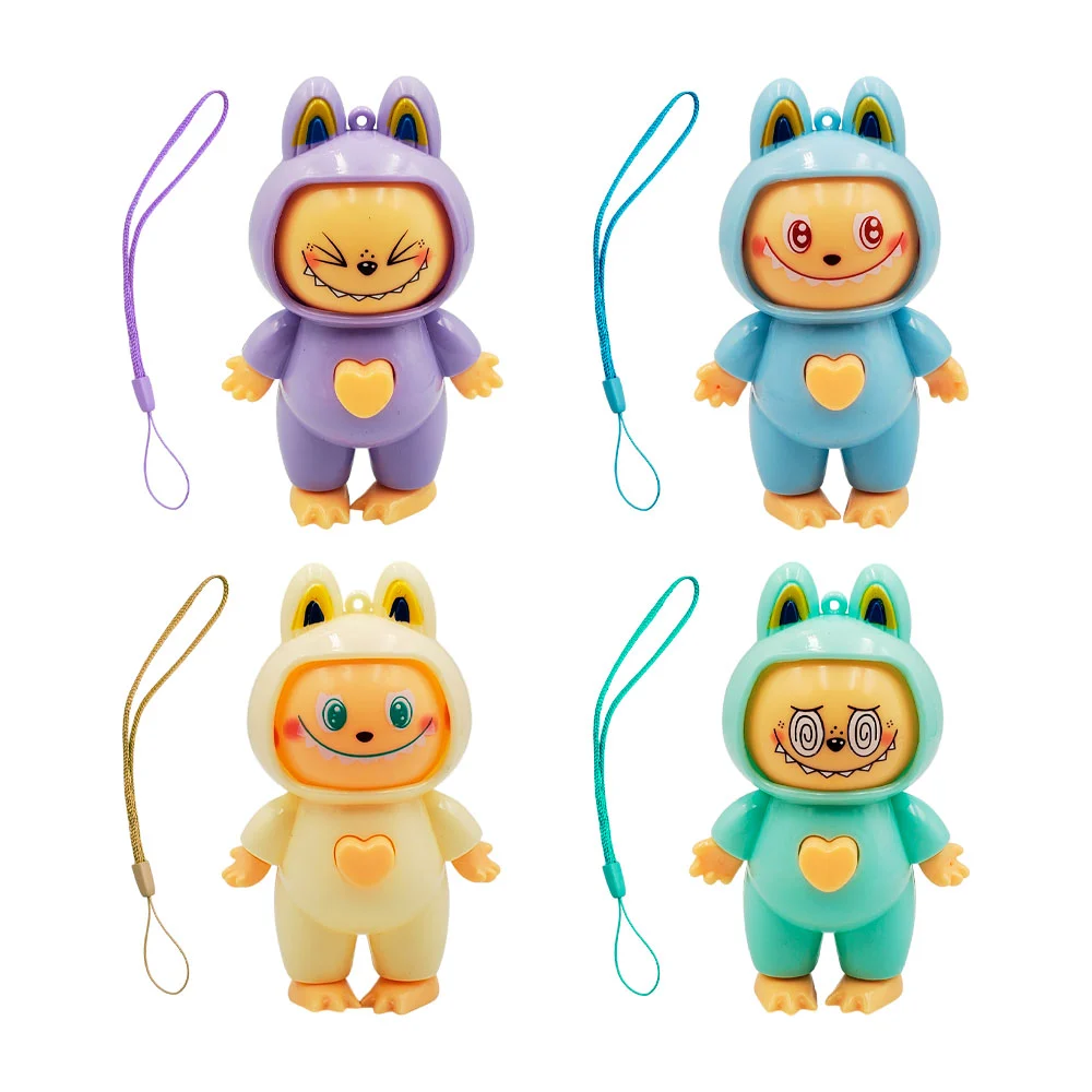 Juguete móvil que cambia de cara y diseño de labubu, 10cm, variedad de colores / f-11