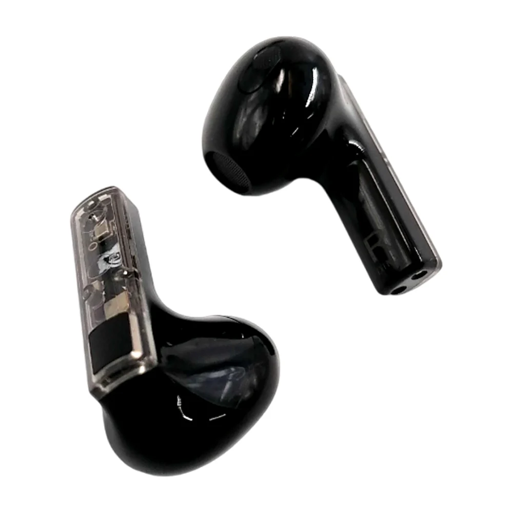 Audífonos inalámbricos bluetooth con diseño translucido y estuche de carga / pure bass zero cables / f3 tws
