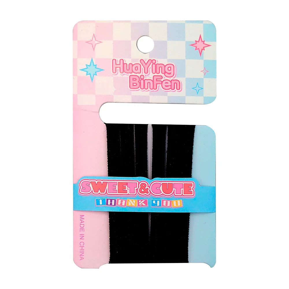 Paquete con 6 ligas donas negras para el cabello / sweet & cute / 250232 / f324
