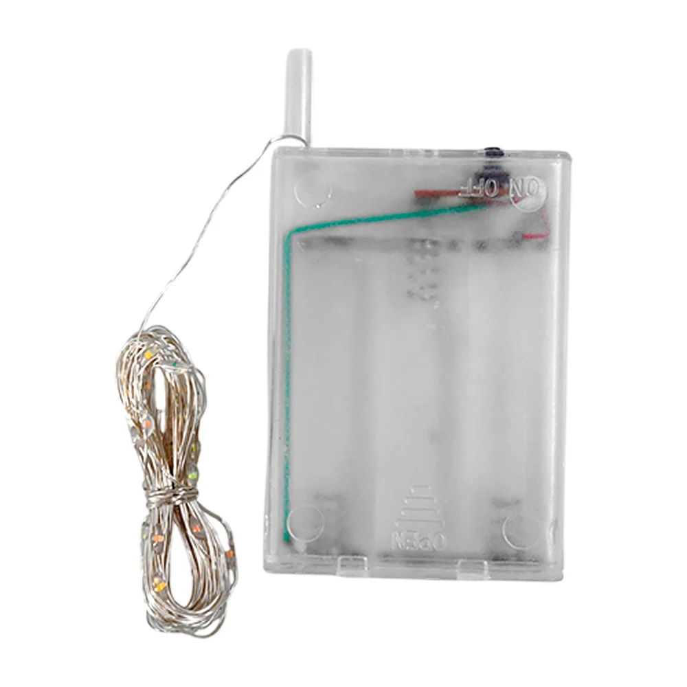 Serie tira led multicolor de alambre de 5 metros + función a 3 pilas aa / f4124