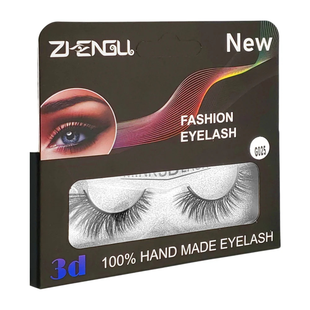 1pza Pestañas postizas mink con efecto 3d / zj engli / fashion eyelash / f61b