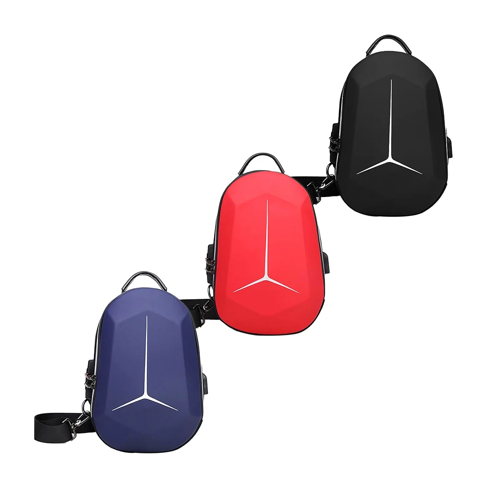 Mochila pechera de concha dura, ranura para cable usb y candado de 3 dígitos, variedad de colores / letian