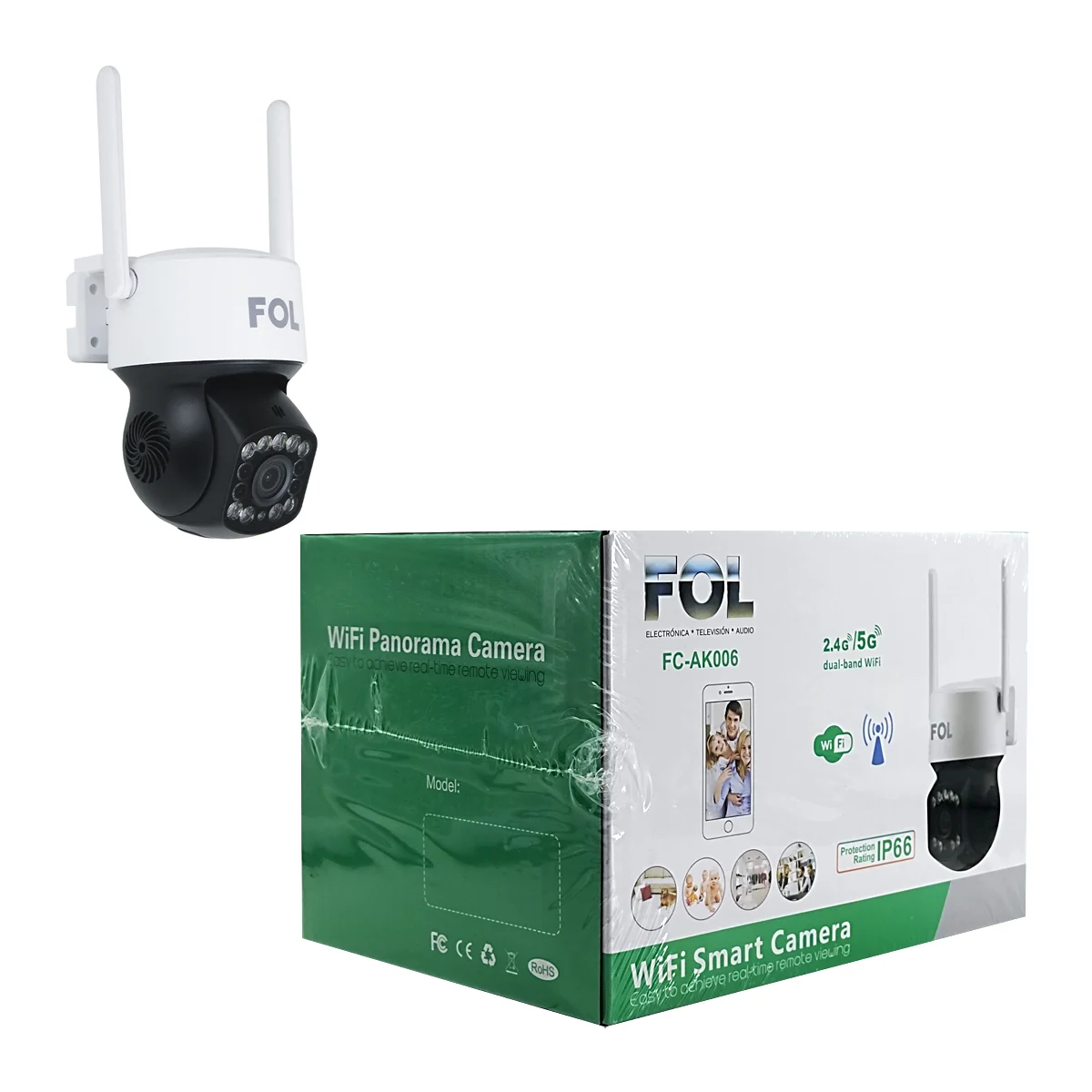 Cámara de seguridad wifi con protección ip66 y 2 antenas / 539656