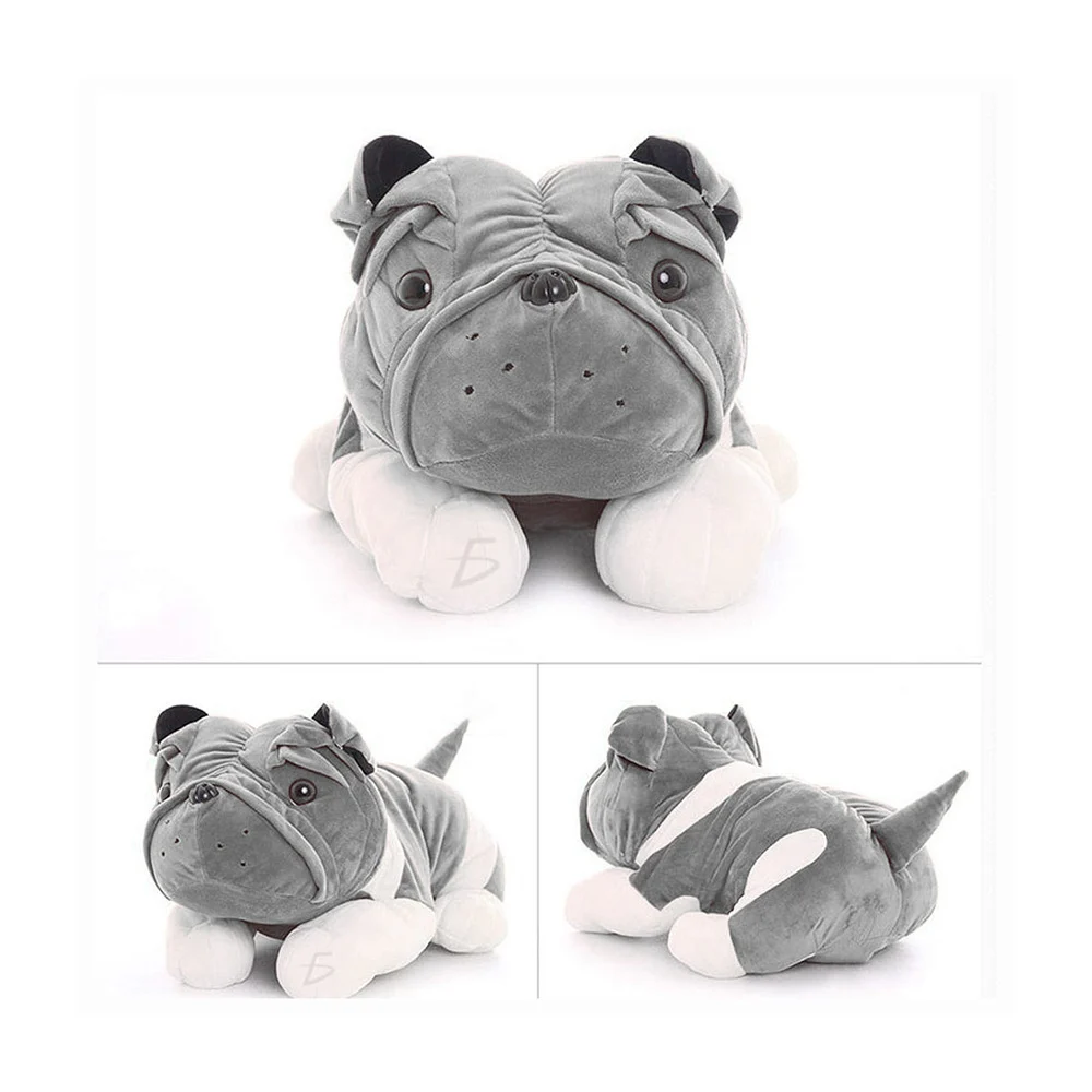 Peluche afelpado con forma de perrito adorable, variedad de colores 15x28cm