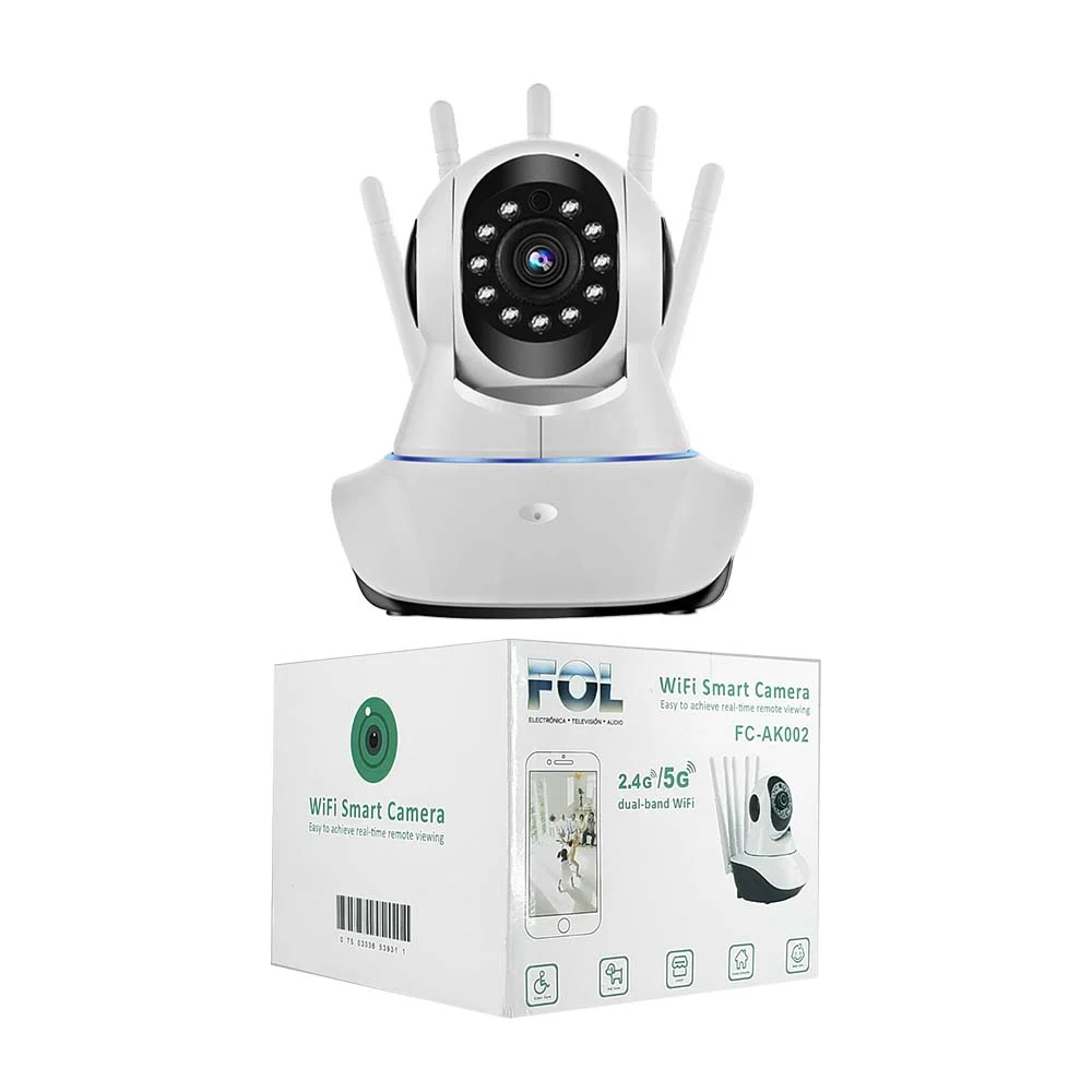 Cámara remota wifi para vigilancia con rotación de 360°, carga usb y 5g, wifi Smart camera / fol / fc-ak002