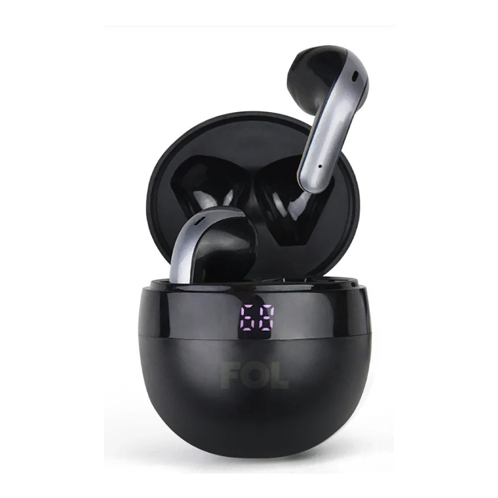Audífonos fol inalámbricos, bluetooth con estuche de carga con indicador de batería, variedad de colores / fe-b21