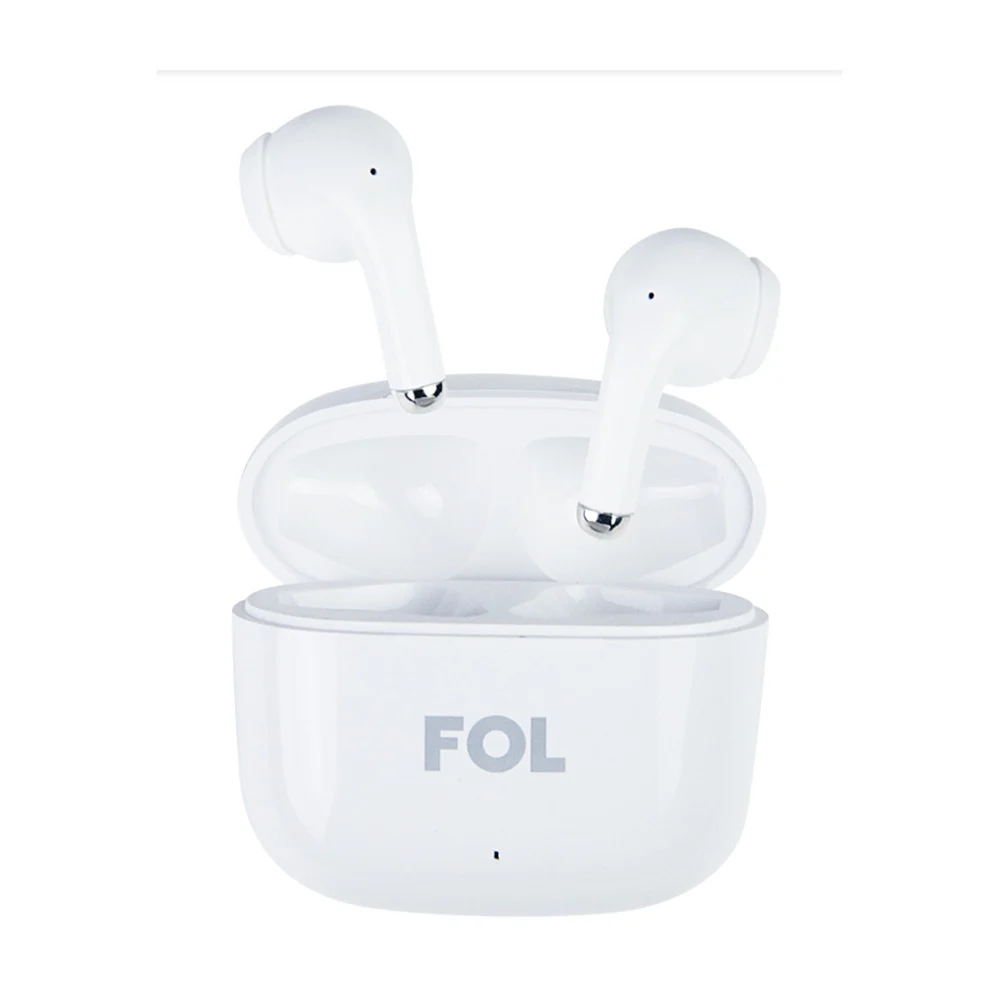 Audífonos fol inalámbricos, bluetooth con estuche de carga y reducción de ruido inteligente, variedad de colores / fe-b22