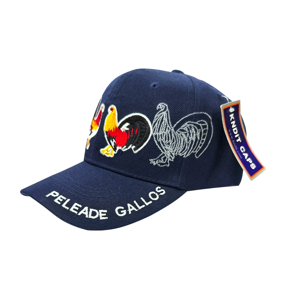 Gorra cachucha unisex con bordados de gallos, variedad de colores y diseños / fecp-20120103