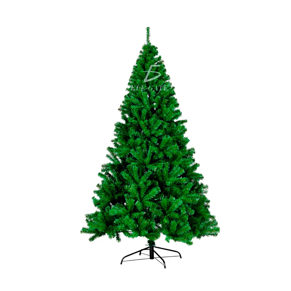 Pino árbol de navidad artificial en color verde + base de metal / 210cm 2.10m