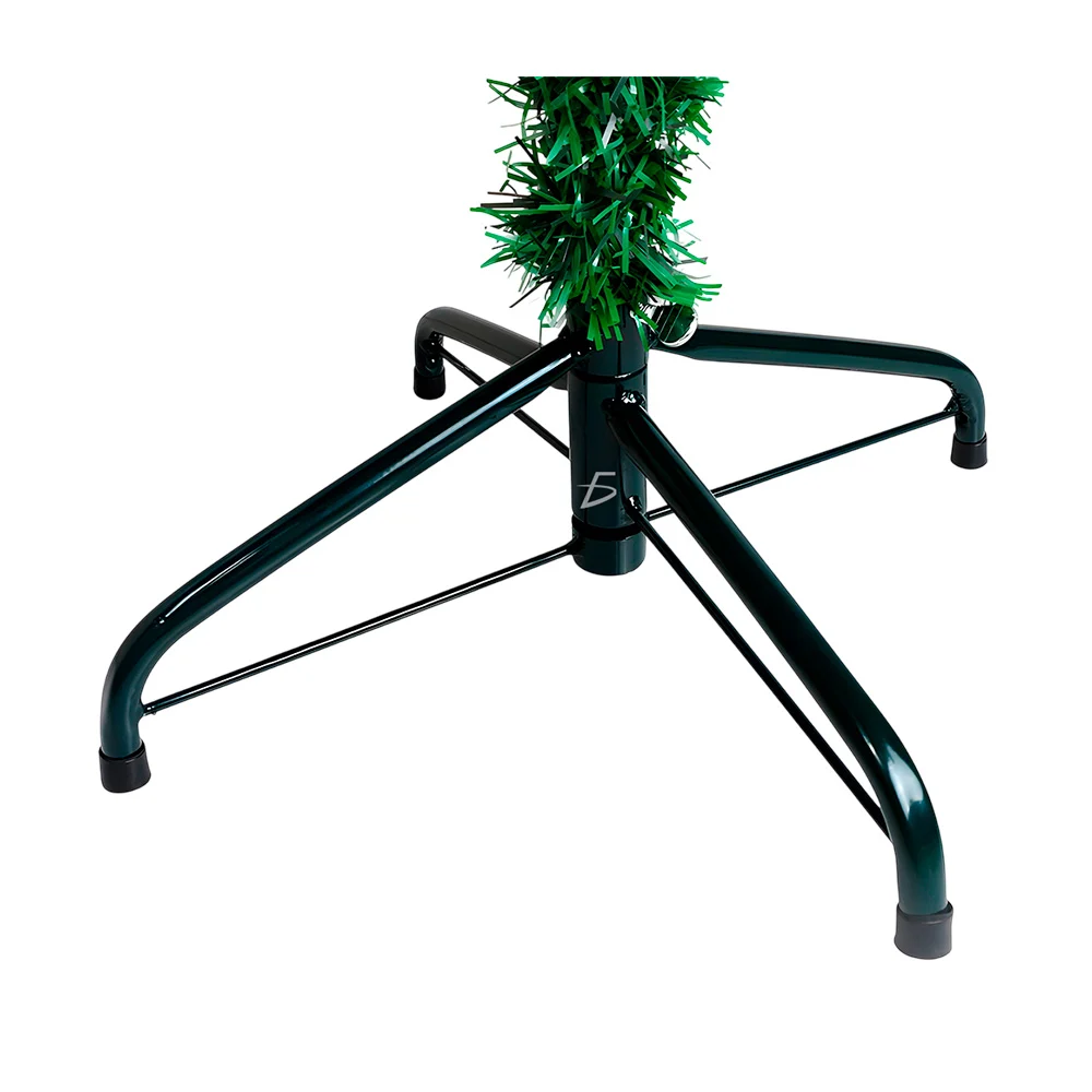Pino / árbol de navidad artificial color verde con efecto nevado, piñas y frutos rojos, 210cm / fes.13.210cm