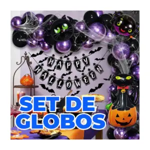 Kit de decoración para fiesta de halloween con variedad de globos y t…