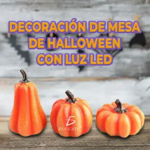 Decoracion de halloween elegate en forma de calabaza con luz led