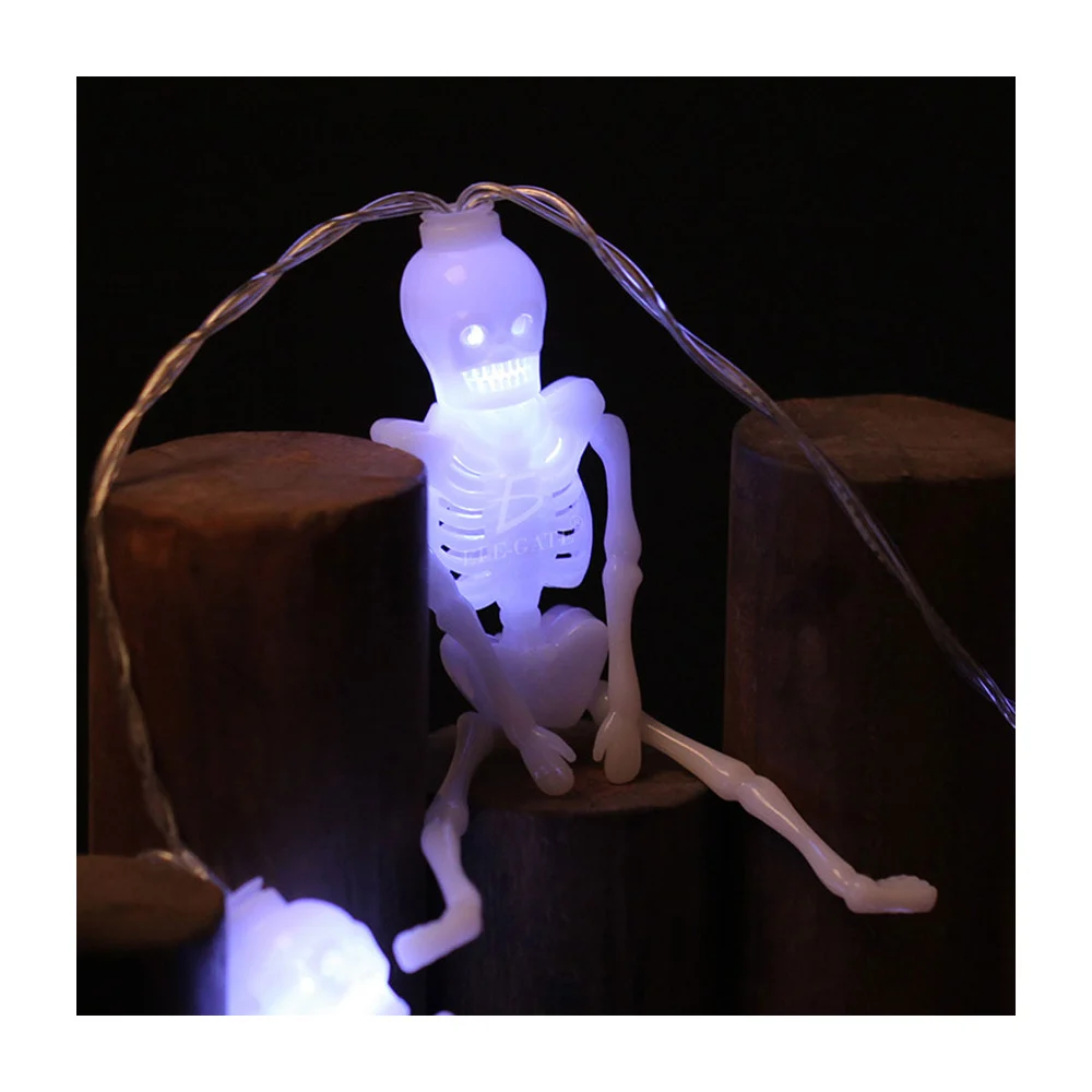 Cadena de luz led en forma de calaveras rgb para decoración fiesta halloween