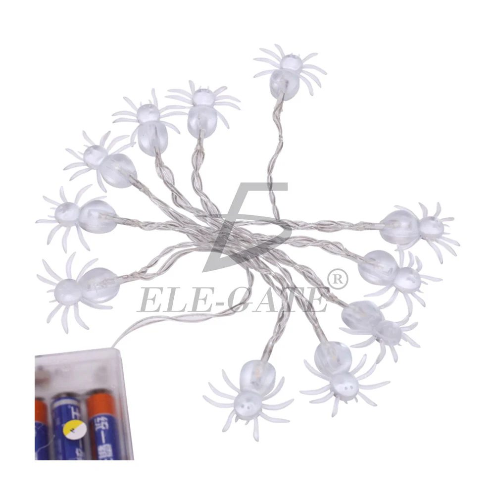 Guirnalda de luces led en forma de arañas para decoración de fiesta halloween