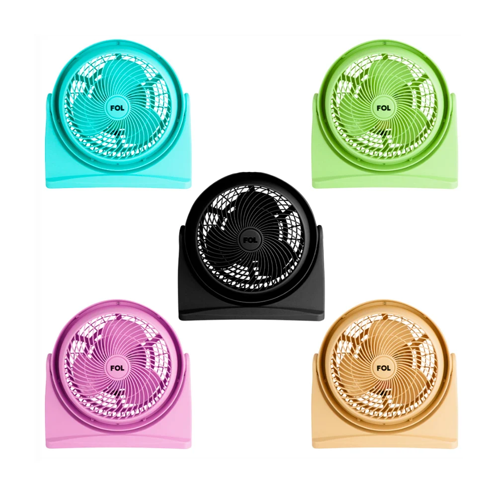 Ventilador fol de 9 pulgadas para escritorio con 3 velocidades, variedad de colores / ff-0901