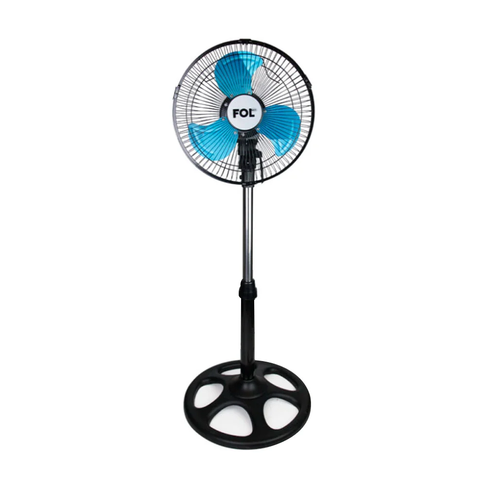Ventilador fol metalico de pedestal de 10 pulgadas con aspas de metal, variedad de colores / ff-1003