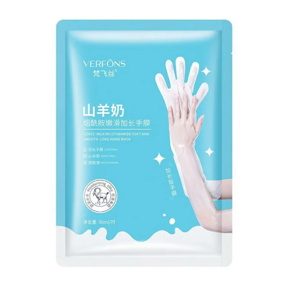 Par de mascarillas largas verfons con extracto de leche de cabra y nicotinamida para manos 90ml / ffs87503