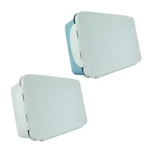Tupper rectangular mediano de plástico con 2 compartimentos y cubiert…