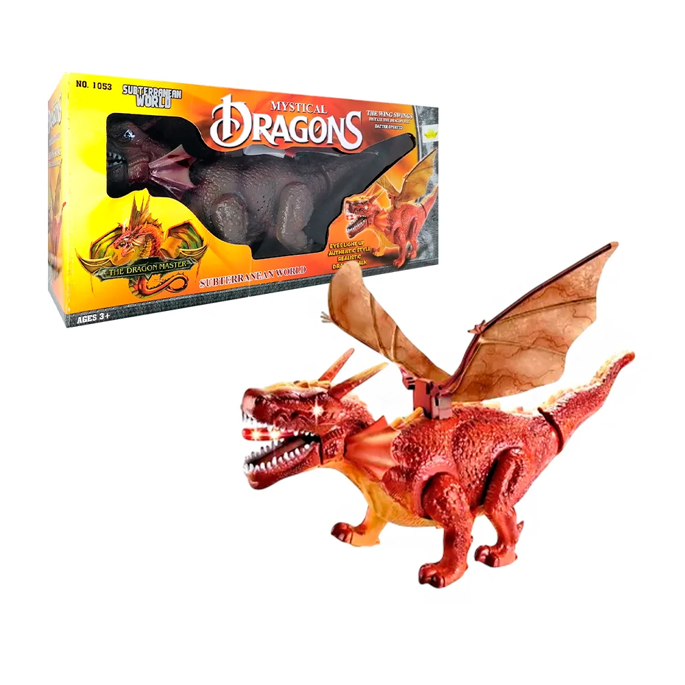 Dragón móvil de juguete con luces y movimiento / mystical dragons / fk6211 / 1053